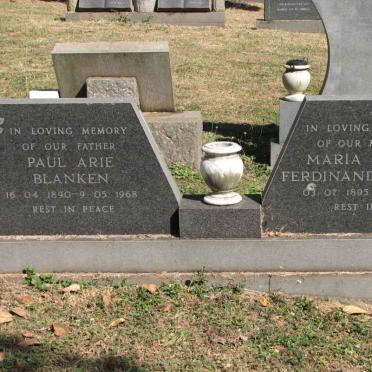 BLANKEN Paul Arie 1890-1968 &amp; Maria Rosalia Ferdinanda 1895-1987