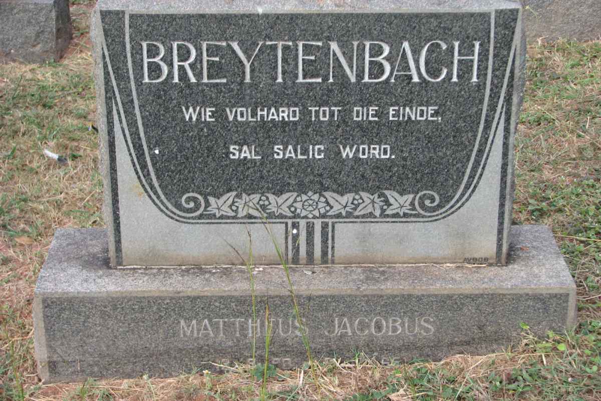 BREYTENBACH Mattheus Jacobus ?-?