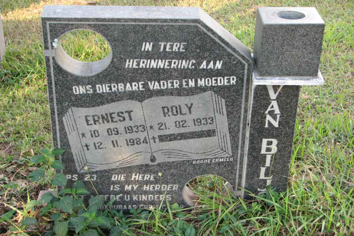 BILJON Ernest, van 1933-1984 &amp; Roly 1933-