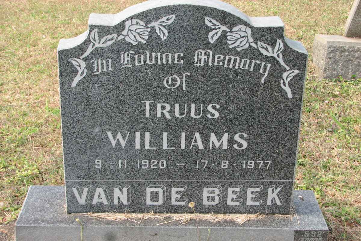 BEEK Truus Williams, van de 1920-1977