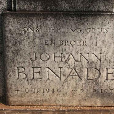 BENADE Johann 1944-1971