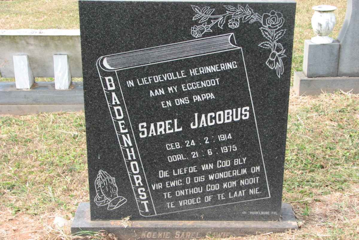 BADENHORST Sarel Jacobus 1914-1975