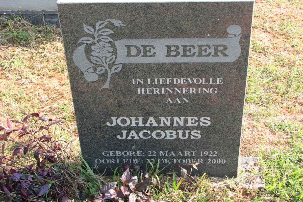 BEER Johannes Jacobus, de 1922-2000