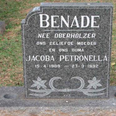 BENADE Jacoba Petronella nee OBERHOLZER 1909-1992