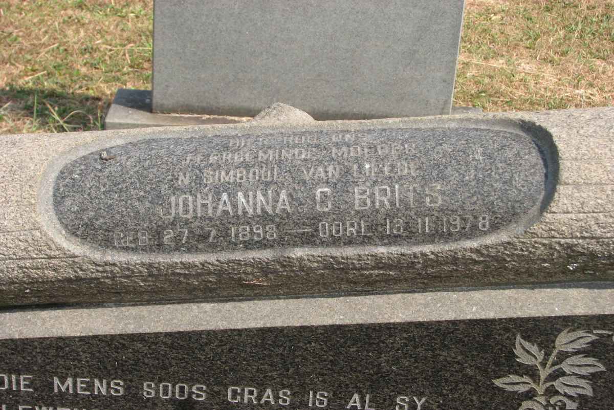 BRITS Johanna C. 1898-1978