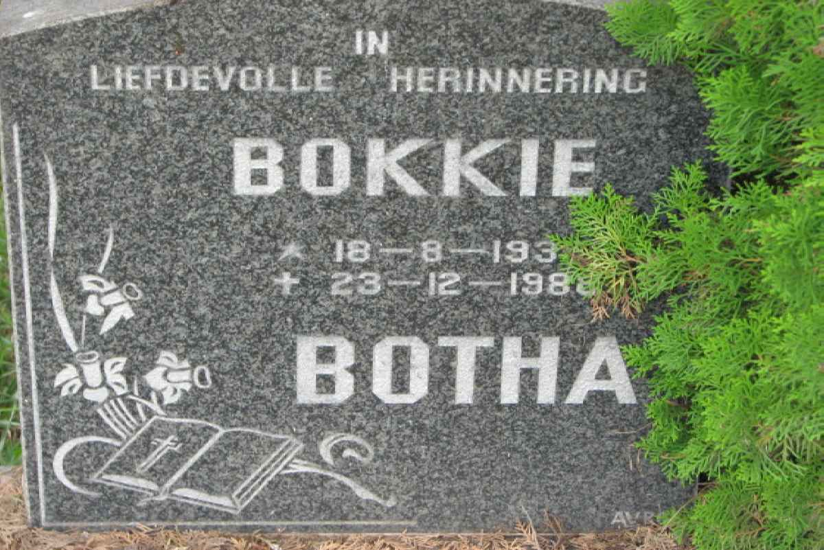 BOTHA Bokkie 193?-1988