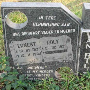 BILJON Ernest, van 1933-1984 &amp; Roly 1933-