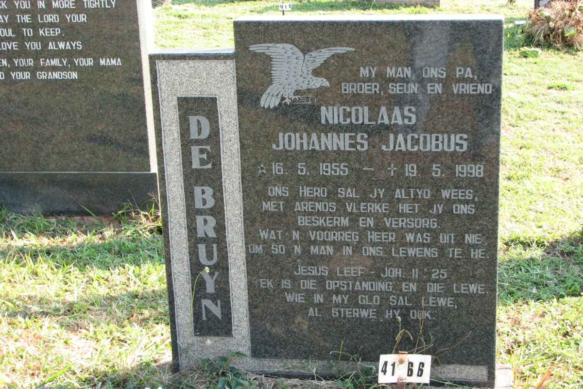 BRUYN Nicolaas Johannes Jacobus, de 1955-1998