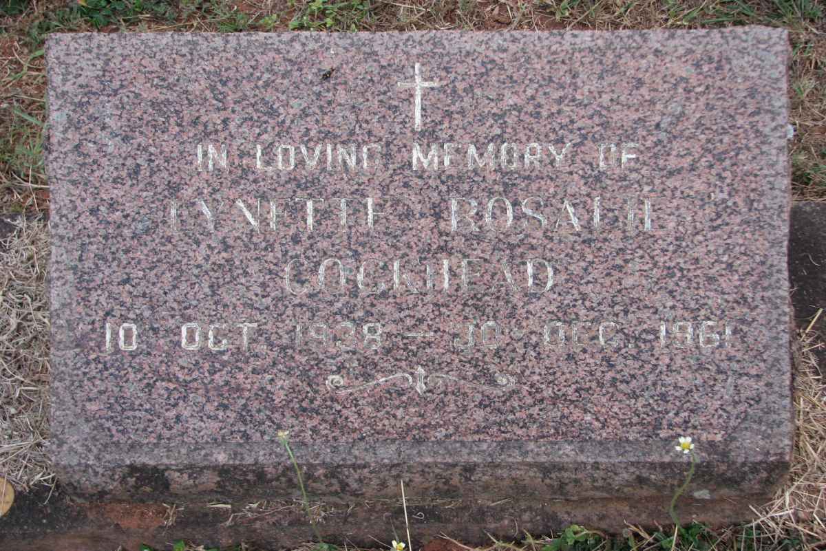 COCKHEAD Lynette Rosalie 1938-1961
