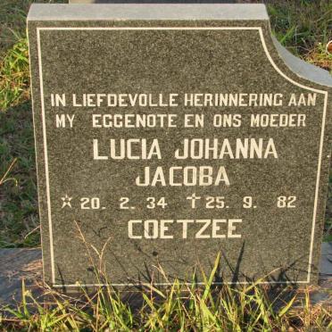 COETZEE Lucia Johanna Jacoba 1934-1982
