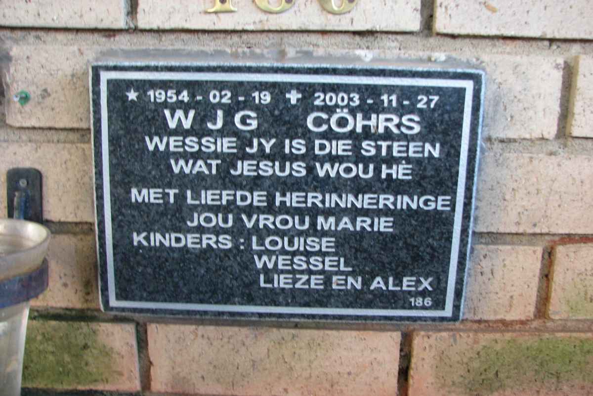 CÖHRS W.J.G. 1954-2003