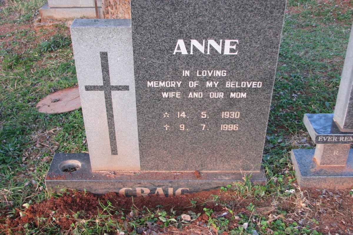 CRAIG Anne 1930-1996