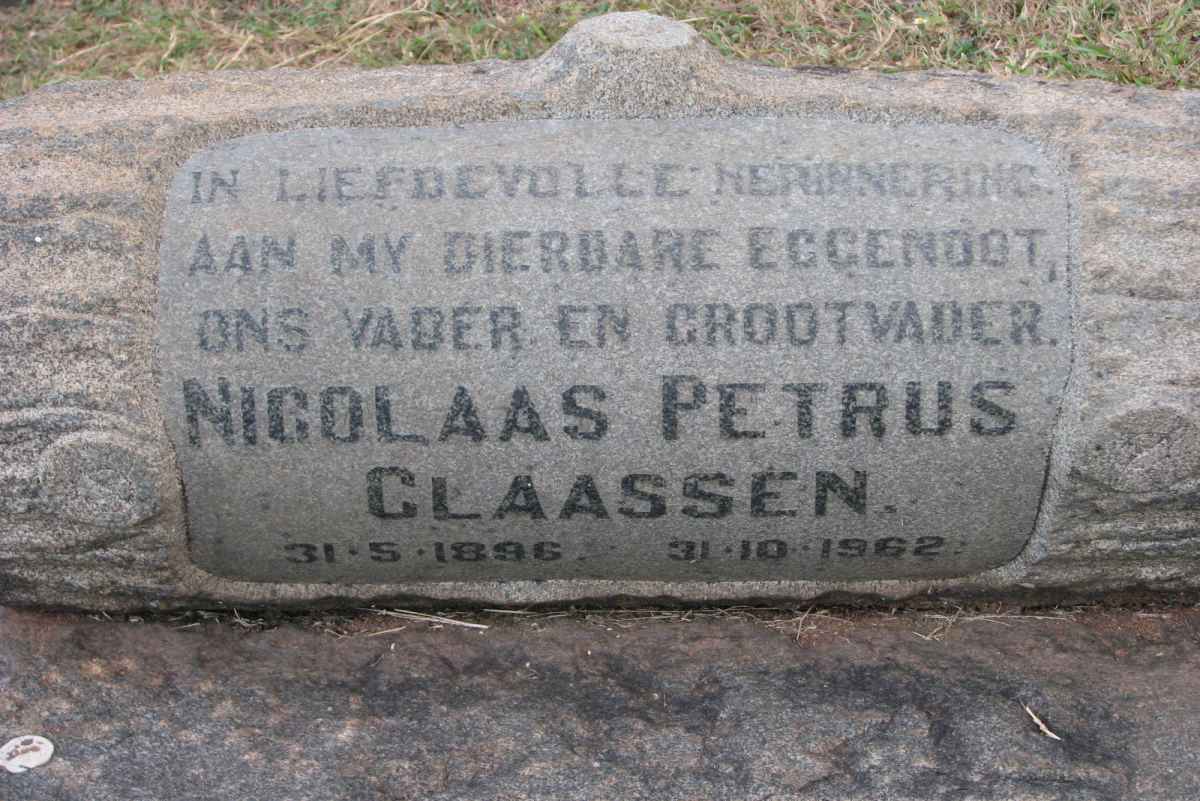 CLAASSEN Nicolaas Petrus 1896-1962
