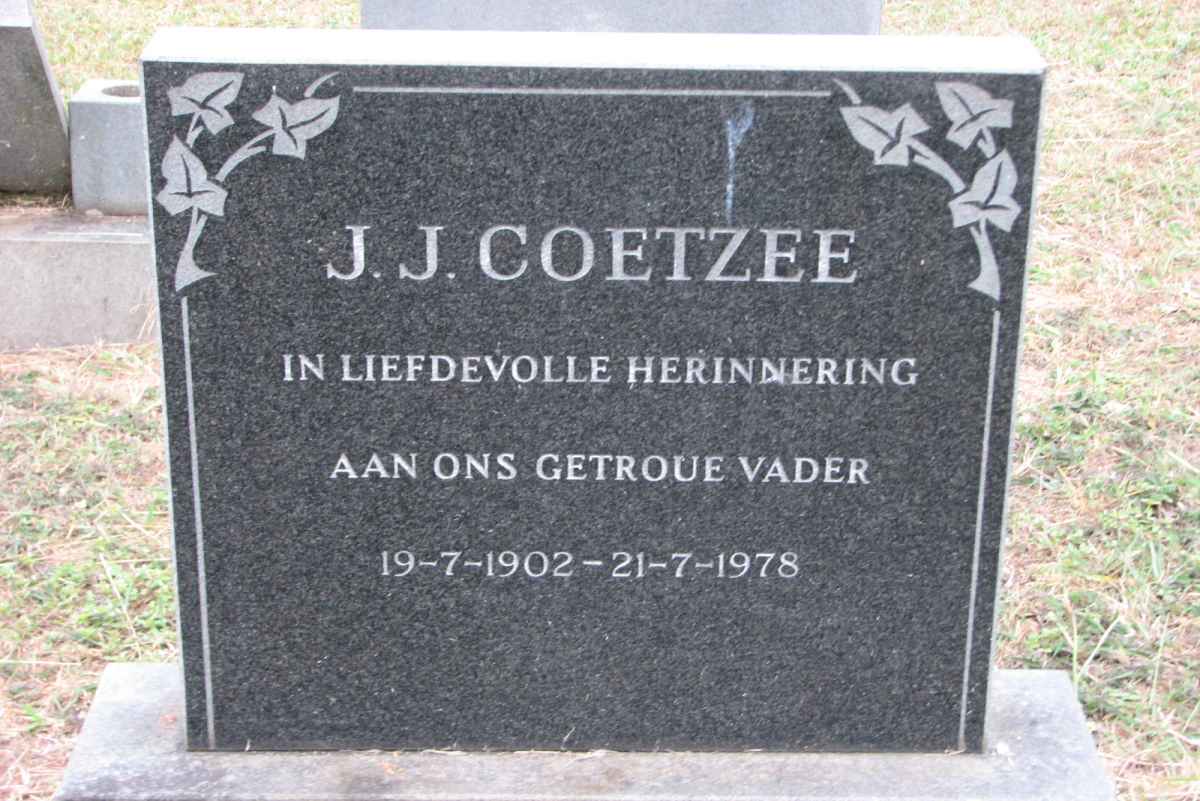 COETZEE J.J. 1902-1978