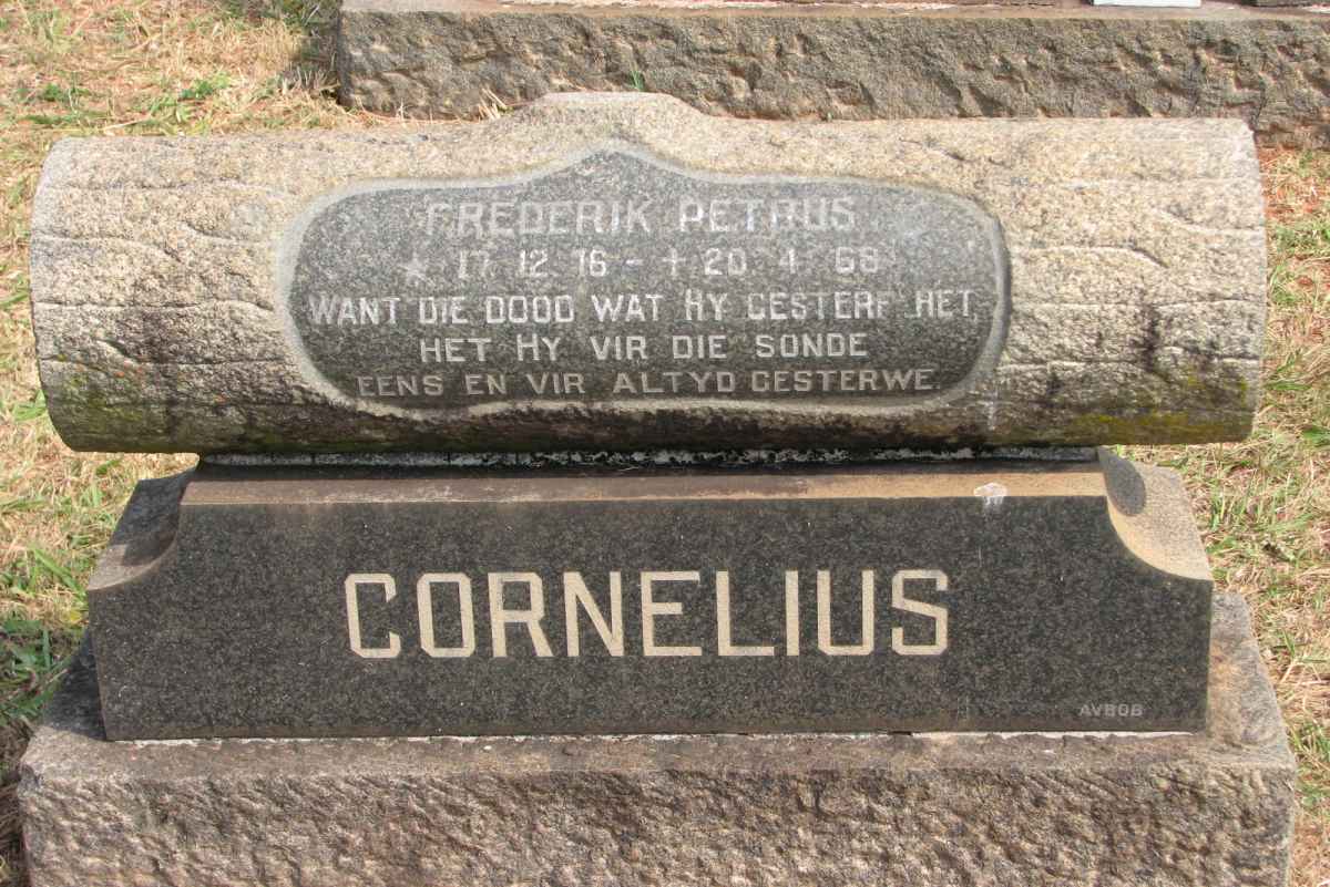 CORNELIUS Frederik Petrus 1916-1968