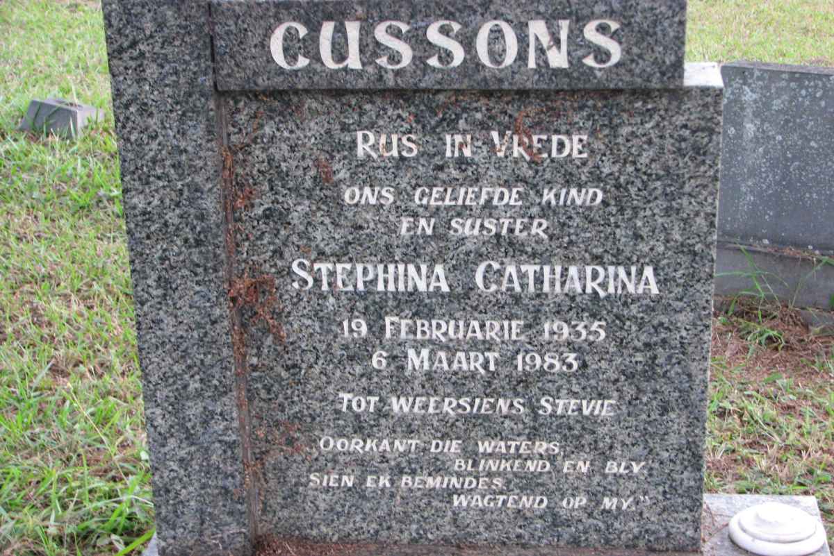 CUSSONS Stephina Catharina 1935-1983