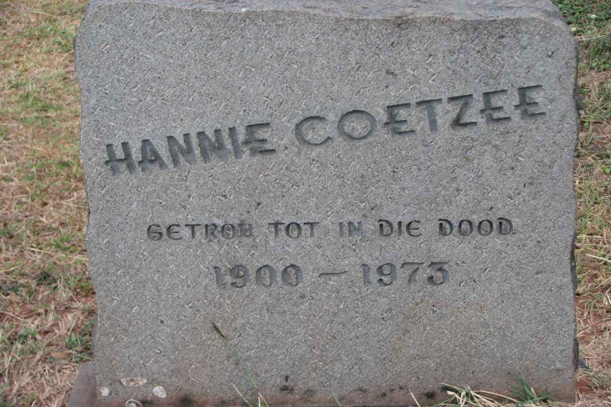 COETZEE Hannie 1900-1973