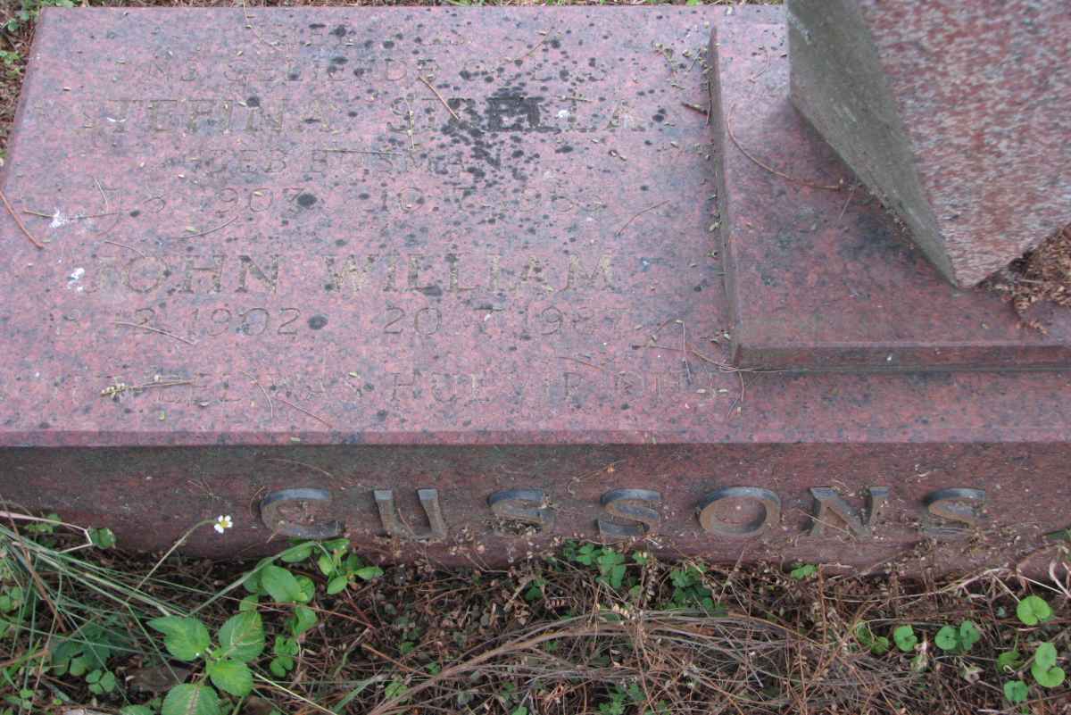 CUSSONS John William 1902-1987 &amp; Stefina Sibella BOSMAN 1907-1985