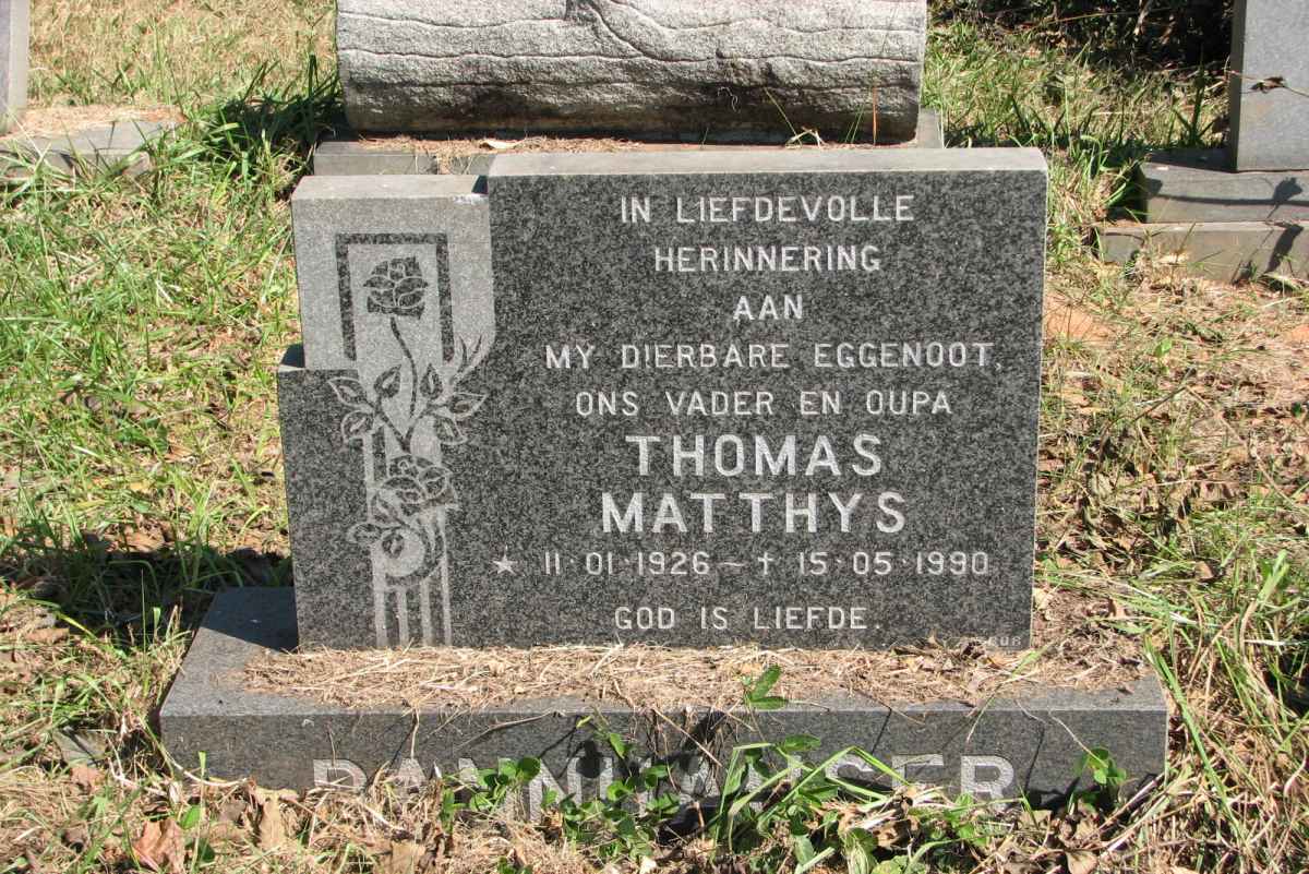 DANNHAUSER Thomas Matthys 1926-1990
