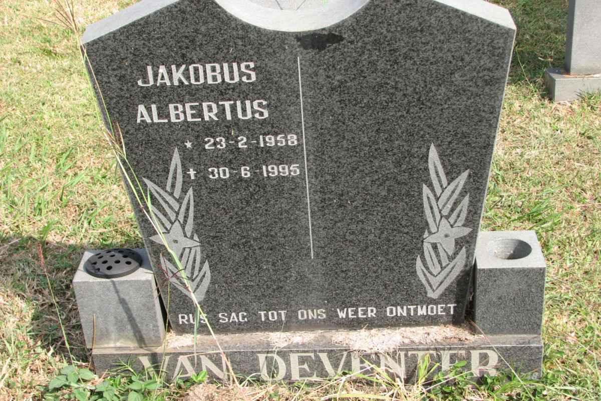 DEVENTER Jakobus Albertus, van 1958-1995