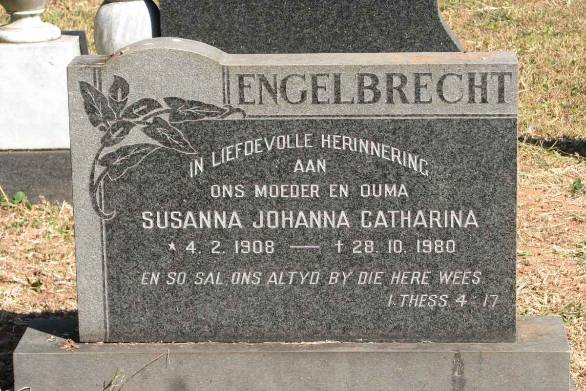 ENGELBRECHT Susanna Johanna Catharina 1908-1980