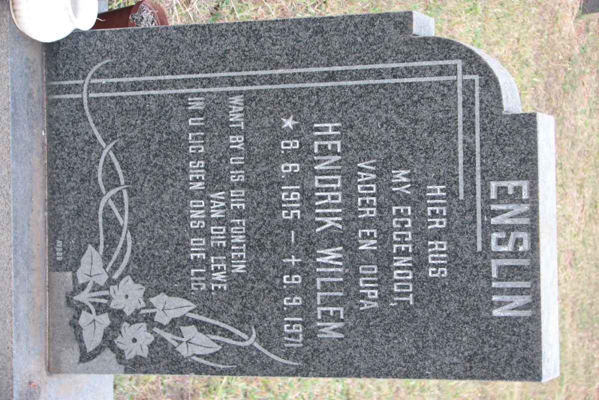 ENSLIN Hendrik Willem 1915-1971