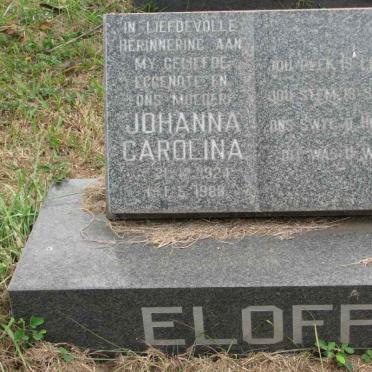 ELOFF Johanna Carolina 1924-1988