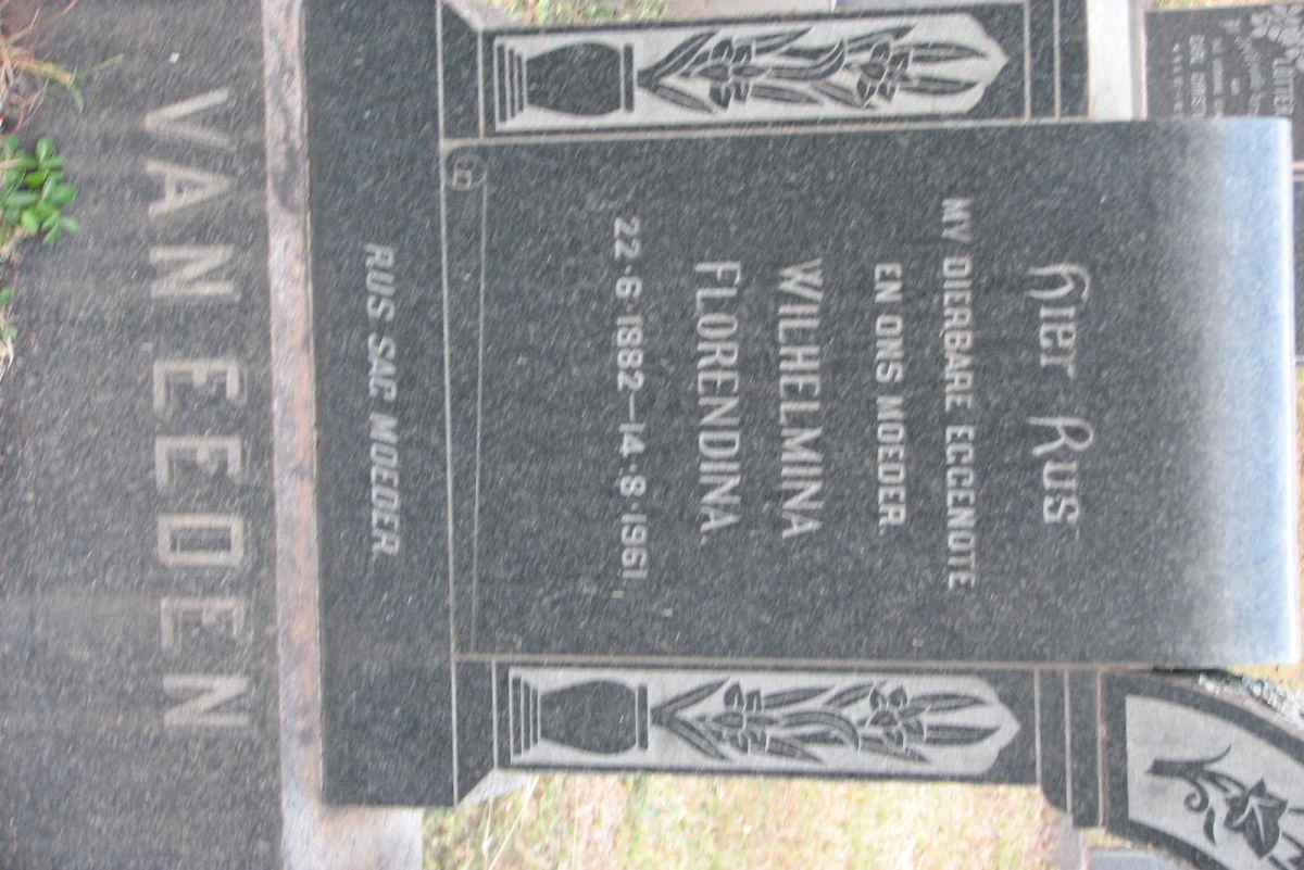 EEDEN Wilhelmina Florendina, van 1882-1961