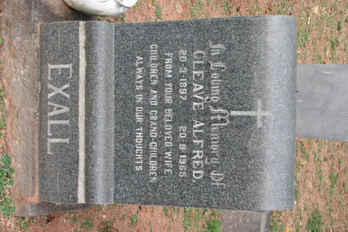 EXALL Cleave Alfred 1897-1965