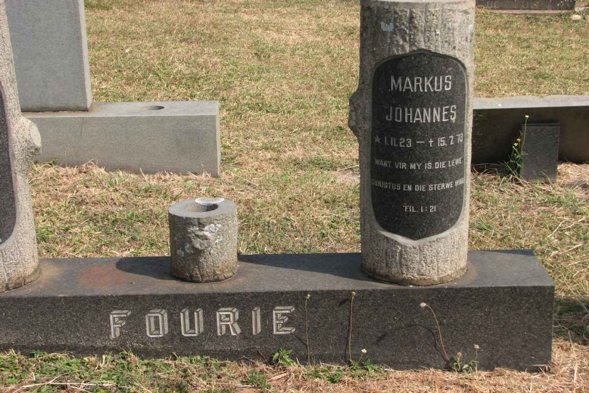 FOURIE Markus Johannes 1923-1973