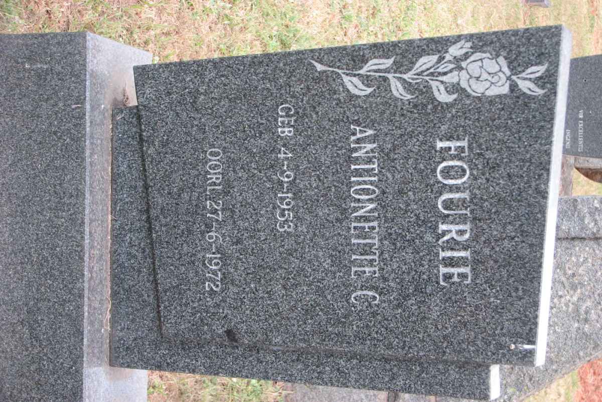 FOURIE Antionette C. 1953-1972