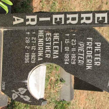 FERREIRA Pieter Frederik 1929-1994 &amp; Helena Esther Hendrika 1929-1996