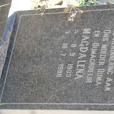 FOURIE Magdalena 1903-1988