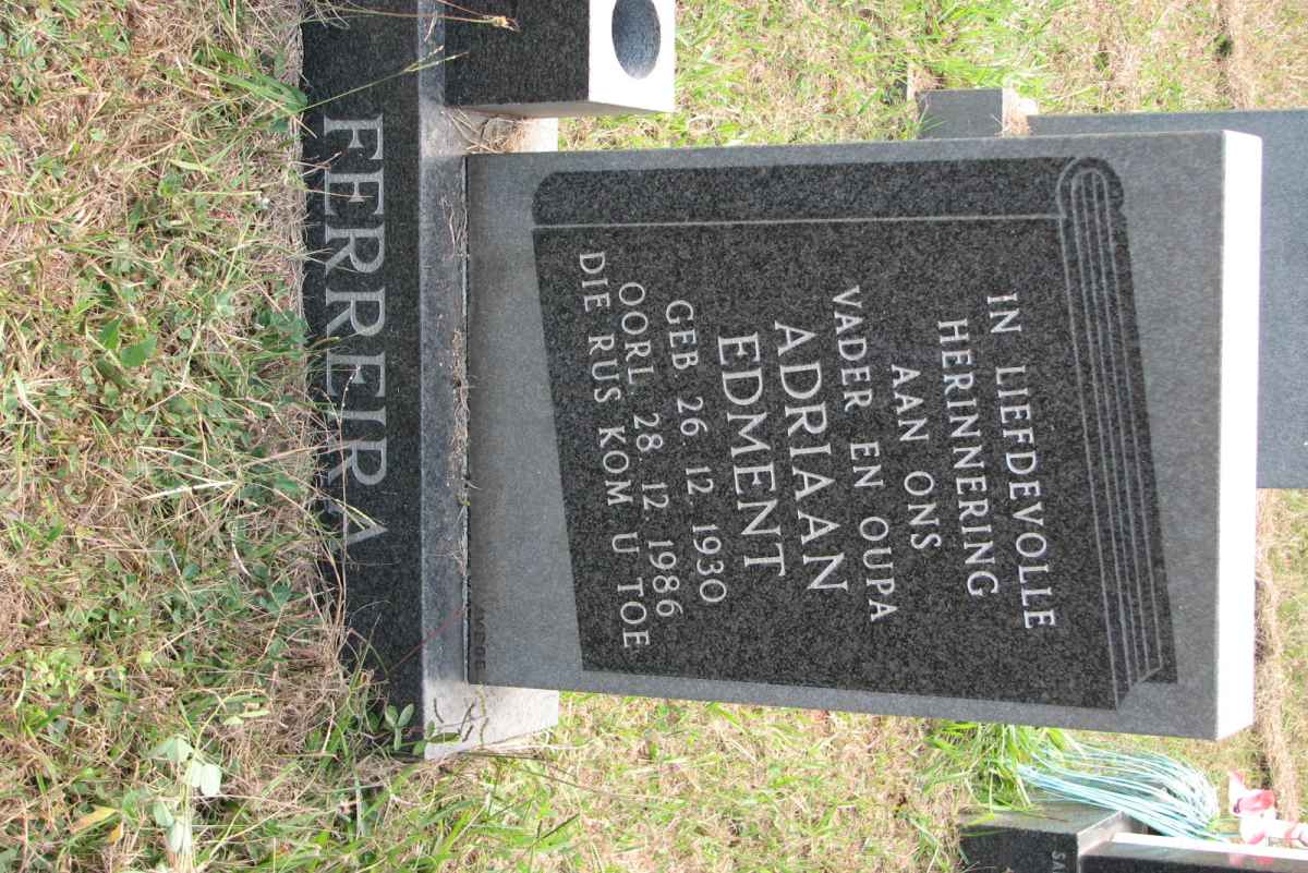 FERREIRA Adriaan Edment 1930-1986