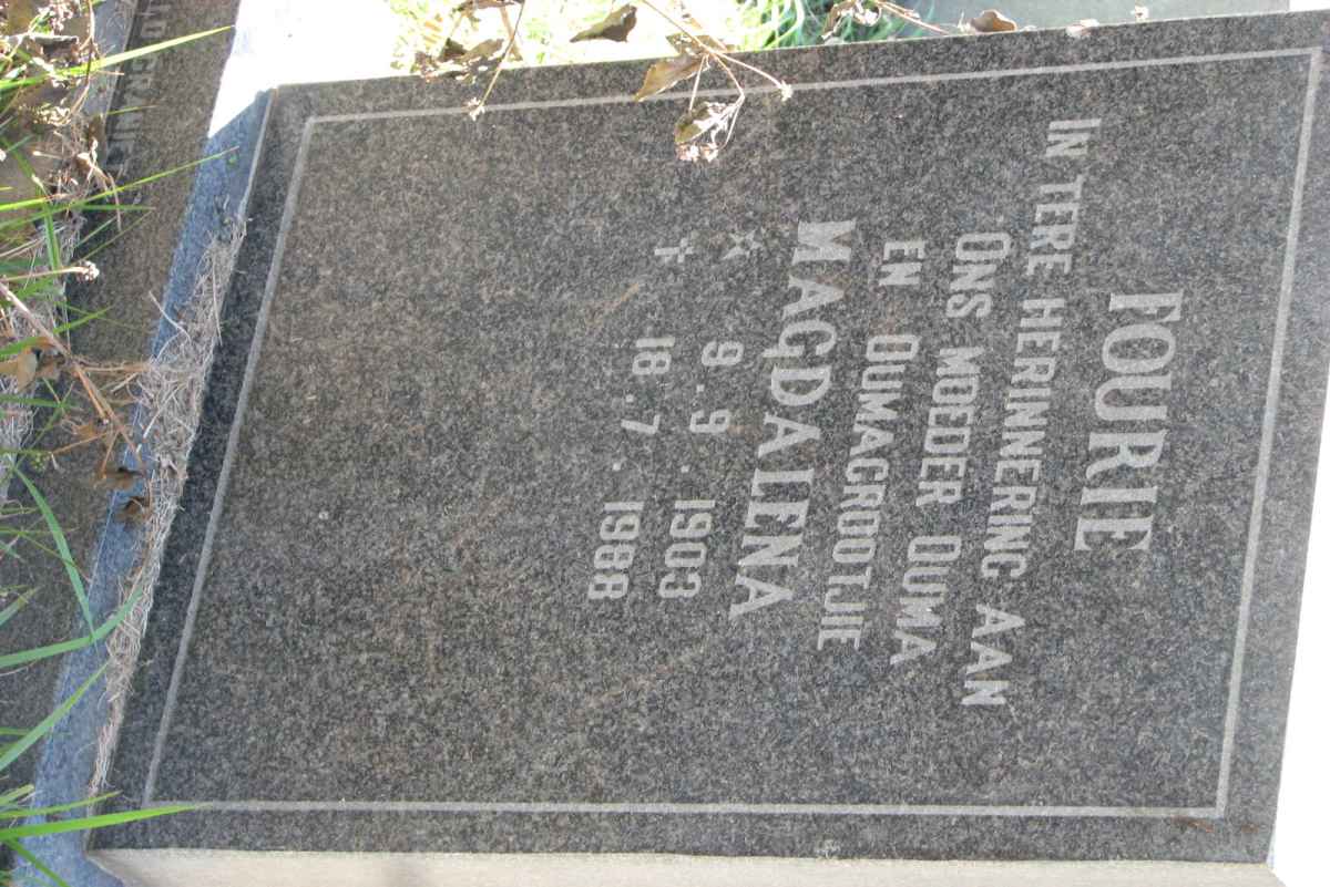 FOURIE Magdalena 1903-1988