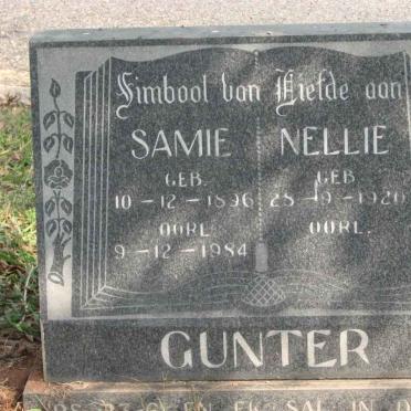 GUNTER Samie 1896-1984 &amp; Nellie 1920-