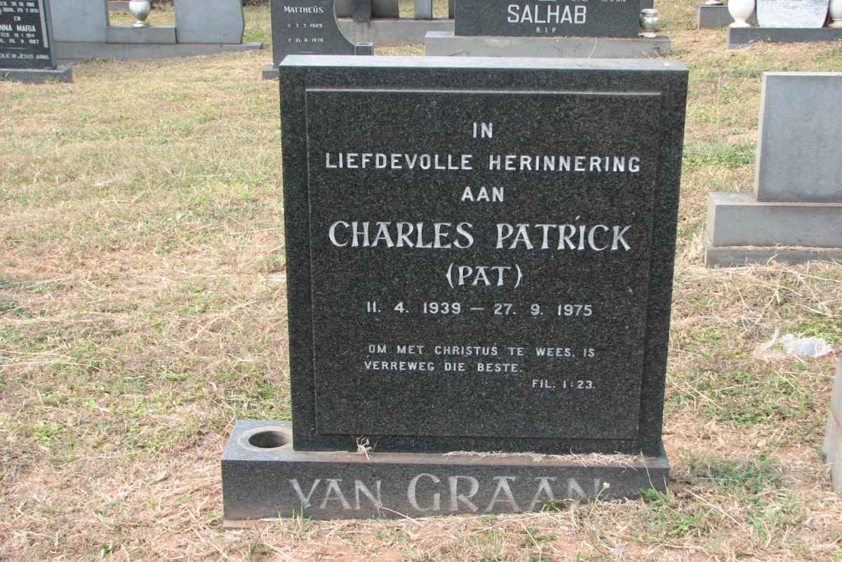 GRAAN Charles Patrick, van 1939-1975