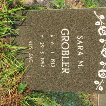 GROBLER Sara M. 1913-1992