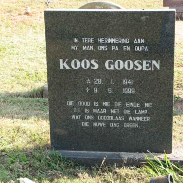 GOOSEN Koos 1941-1999
