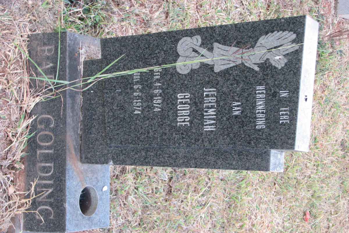 GOLDING Jeremiah George 1974-1974