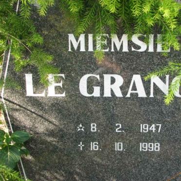 GRANGE Miemsie, le 1947-1998