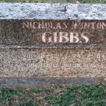 GIBBS Nicholas Winton 1982-1984