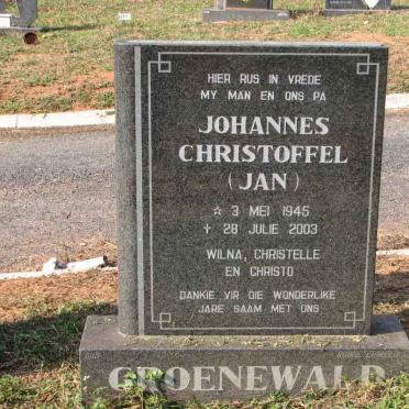 GROENEWALD Johannes Christoffel 1945-2003