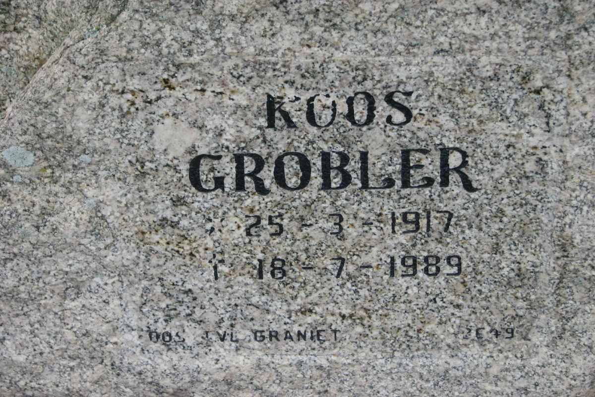 GROBLER Koos 1917-1989