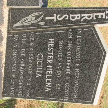 HERBST Hester Helena Cicilia 1952-1986