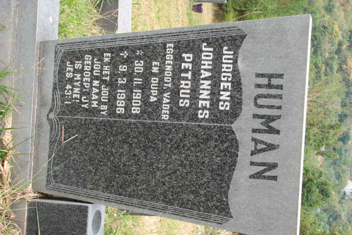 HUMAN Jurgens Johannes Petrus 1908-1996