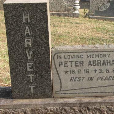 HARVETT Peter Abraham 1916-1965