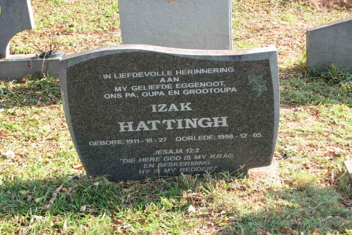 HATTINGH Izak 1911-1998