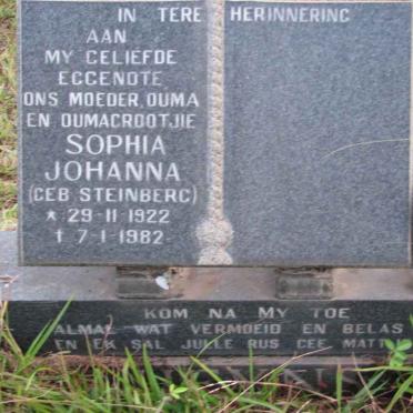 HEYNS Sophia Johanna nee STEINBERG 1922-1982