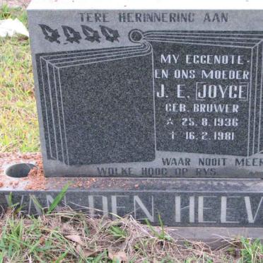 HEEVER  J.E., van den nee BRUWER 1936-1981